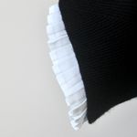 Vince Camuto Black Sweater Ruffle Collar Knee-Length Preppy Cute Dress Small Photo 2