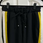 ZARA High Waisted with Side Stripe Trouser Pant Women’s size Medium black jogger Photo 1