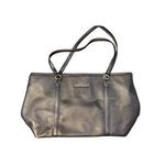 Dana Buchman  Metallic Tote Handbag Large Faux Leather Shoulder Bag 9.5x15 Retro Photo 1