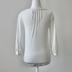 Billabong Vintage Y2K Cotton Off-White Lace V-Neck Long-Sleeve BlouseTop Small Photo 8