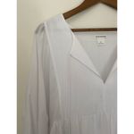Club Monaco  White Long Sleeve Dress Front Tie Classic Staple Capsule Basic EUC 8 Photo 2