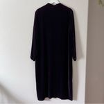 Eileen Fisher  Plum Purple Silk Velvet Open Front Duster Cardigan Small Photo 1