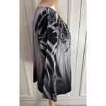 World‎ Unity Floral Sweater Top Gray Rhinestone Studded Boho Y2K Whimsigoth Size XL Photo 3