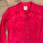 Leslie Fay Vintage Button Front Red Blazer Jacket Petite Size 14P Photo 4