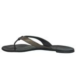 Tory Burch  Thora 2 Leather Thong Sandals Pewter Metallic Tumbled Snake Print 7 M Photo 2
