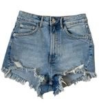 ZARA  Blue Denim Shorts Women Size 2 | 45-28 Photo 0
