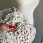 Nicole Miller Cream Open-Knit Women's Sweater with hoodie Size XL Photo 2