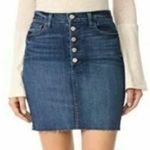 J Brand Roleen Frayed Stretch-Denim Skirt Size 26 Photo 1