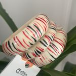Anika Collection Resin Bangles With Red & Black Stripes set of 3 New Photo 2