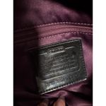 Coach Monogram Tote Bag Black Patent Leather Trim Silver & Purple Winter Fall Photo 6