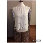 Anthropologie Anthropology cloth and stone white Gillian top Photo 4