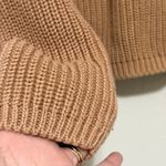 Quince 100% Organic Cotton Fisherman Crew Sweater Camel Womens Size Medium Photo 3