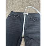 Free People  Distressed Maggie Mid Rise Straight Leg Jeans Black Ankle Size 26 Photo 7