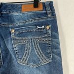 Seven7 Boot Cut Jeans Womens 12 Blue Denim Cotton Stretch Mid Rise Embellish Photo 6