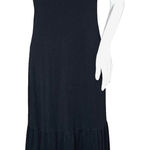 Tomas Maier x Uniqlo Dress Womens Small Black Tiered Midi Neutral Minimalist Photo 0