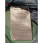 Via Appia Tropical Leaf Print V Neck Short Sleeve Blouse Women's Top Green Photo 5