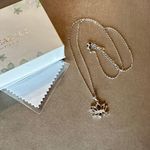 Lotus Flower CZ Sterling Silver Necklace Photo 1