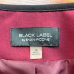 Evan Picone Black Label Blazer 18 Maroon Black Trim Career Open Front Timeless Photo 8