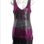 Vintage Y2K Jeweled Tone Sequin Color Block Mini Slip Dress Medium Gold Photo 9
