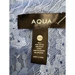 AQUA ‎ XXL Light Blue Lace Midi Dress Button Down Short Sleeve Career Event Photo 7