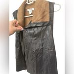 August Silk  Vegan Leather & Knit Vest XL Brown Tan Open Front Sleeveless NWOT Photo 2