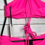 Lovers + Friends  Hot Pink Wrap Bikini Set Halter Top Small High Bottoms Medium Photo 6