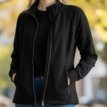 32 Degrees Heat  Womens Black Full Zip Athletic Jacket Size L Lightweight Soft Photo 0
