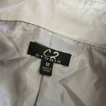 C2 Studio Velvet Trim Trench Coat Size Medium,‎ Gray Photo 4