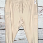 Old Navy  NWT Sz 3X Wishbone Beige StretchTech Mid Rise Pull On Cargo Ankle Pants Photo 0
