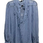BCBGMAXAZRIA  "LEOLA" Sheer blouse, Light Blue, NWT Photo 0