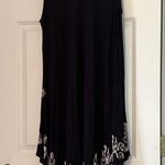 Shoreline  Black print with embroidery one size fits most dress or swim coverup Photo 3