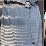 Pretty Little Thing  Grey Ribbed O-Ring Waist Shape Mini Bodycon Skirt Size 14 Photo 0