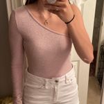 Sparkly One Shoulder Body Suit Pink Size M Photo 0
