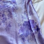 Vintage 90s Y2K Lilac Purple Floral Chemise Lace Womans Large Slip Coquette Photo 4