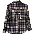 Brandy Melville Brandy Melville blue plaid flannel New York shirt one size OS Photo 1