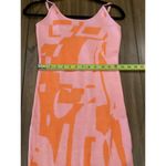 Knit Sleeveless Abstract Jacquard Orange Long Maxi midi fitted fall Dress S Pink Photo 3