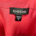 Bebe Utility Tunic Shirt Belle Pink Button-Front Stretch Poplin Blouse Size S Photo 8