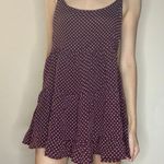 Brandy Melville RARE  Jada burgundy polka dot open back dress Photo 0