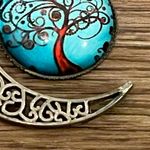 Liebe Engel Bracelet Earrings Necklace Pendant Life Tree Jewelry Set Silver Aqua Photo 8