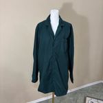 SKIMS  Pine Logo Cotton Poplin Sleep Button Up Dress Sleep Shirt Sz M Comfy Cozy Photo 2