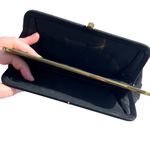 Vintage L and M Clutch Handbag Purse Black and Gold Tone Photo 5