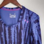 Under Armour  L Heat Gear Fitted Crew Neck Long Sleeved Top in Purple Tie Dye Photo 1