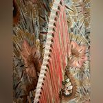 wilson's leather NWT Stunning Rare  Silky Scarf Fringe Duster Pink Paisley OS Boho Photo 2