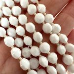 Vogue vintage white beaded triple strand choker necklace White Photo 8
