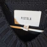 Pistola  Black Cotton Knit Crew Neck Long Sleeve Pullover Sweater Size‎ Medium Photo 1