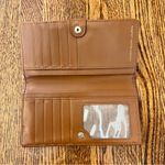 Ralph Lauren Vintage Lauren Bi-Fold Red Pebble Leather Wallet gold accents Photo 2