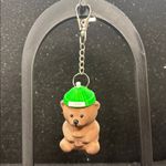 Brown Bear Keychain with Green Hat Photo 1
