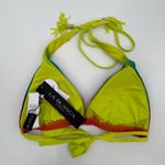 La Blanca Bikini Top Size 6 Setting Sun Tassel Ombre Multi Swim NWT String Pool Photo 3