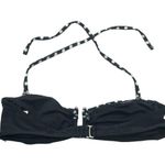 Catalina Collections by Bikini Top Removable Cups Halter Polka Dot Black White L Photo 1