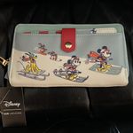 Disney  NWT Light Blue and White Wallet with Skiing Characters Photo 5